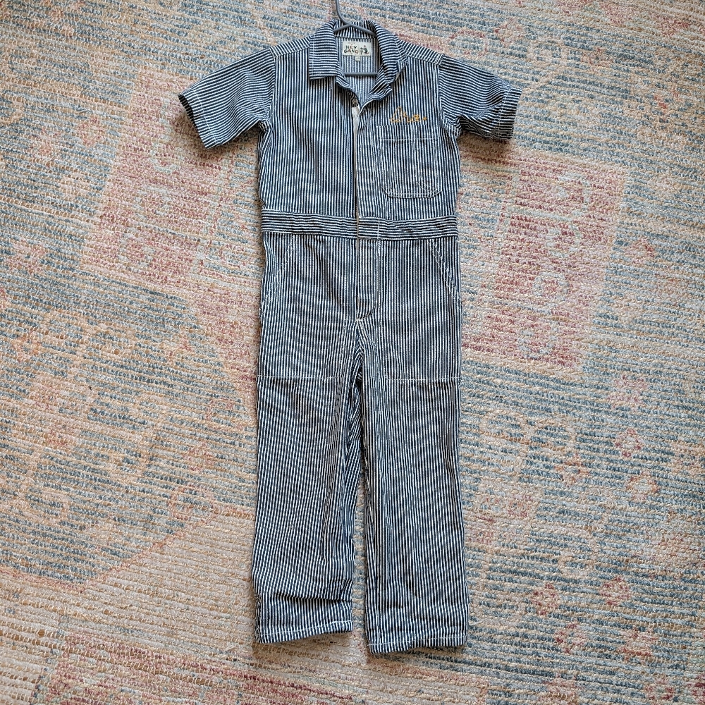 Hey gang kids striped coveralls 4/5